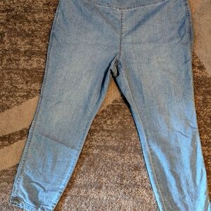 Susan Graver Light Blue Stretch Denim Jeans